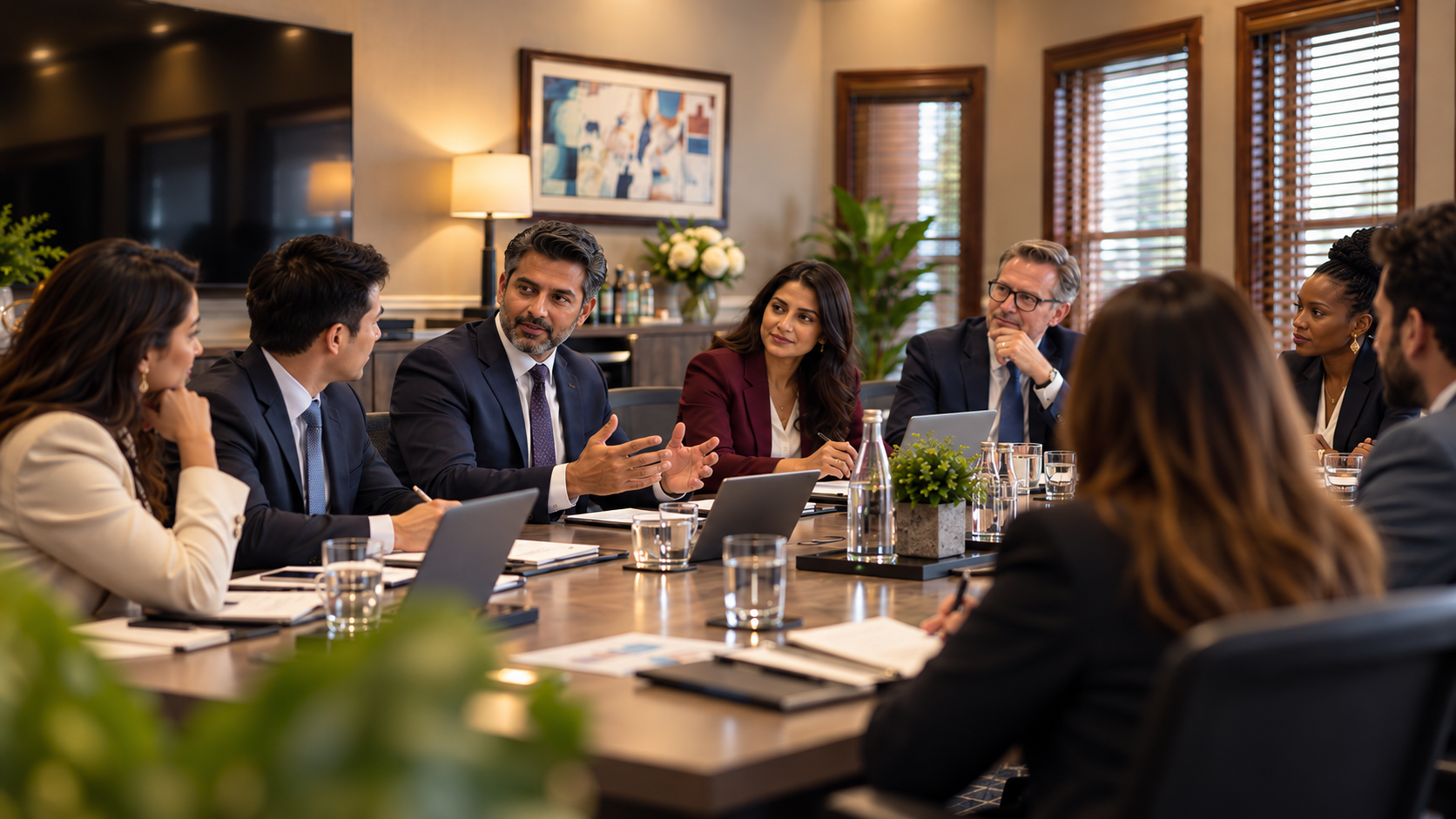 Executive Boardroom Strategy Meeting