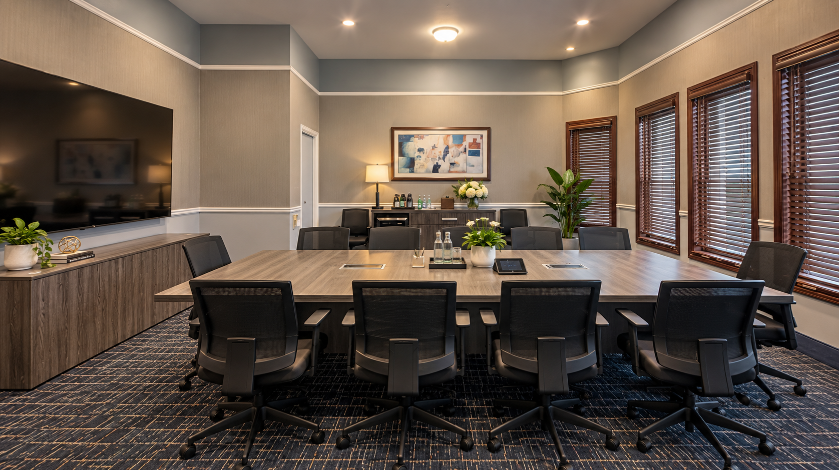 Modern Corporate Boardroom Interior